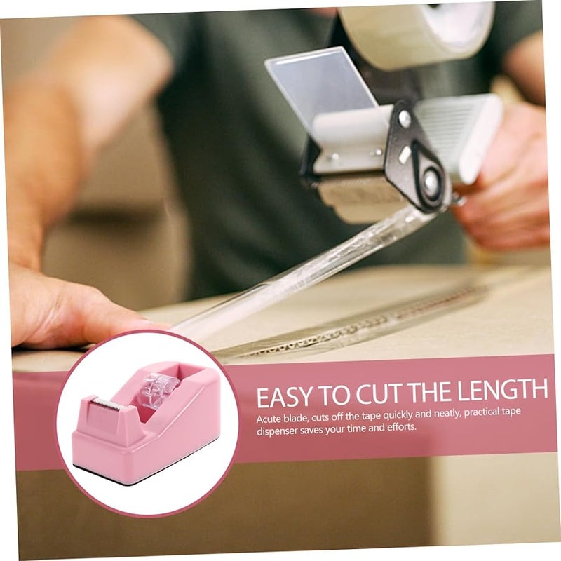 Portable Tape Dispenser With Easy Cut Blade Cherry Blossom Pink For Office Home - Image 3
